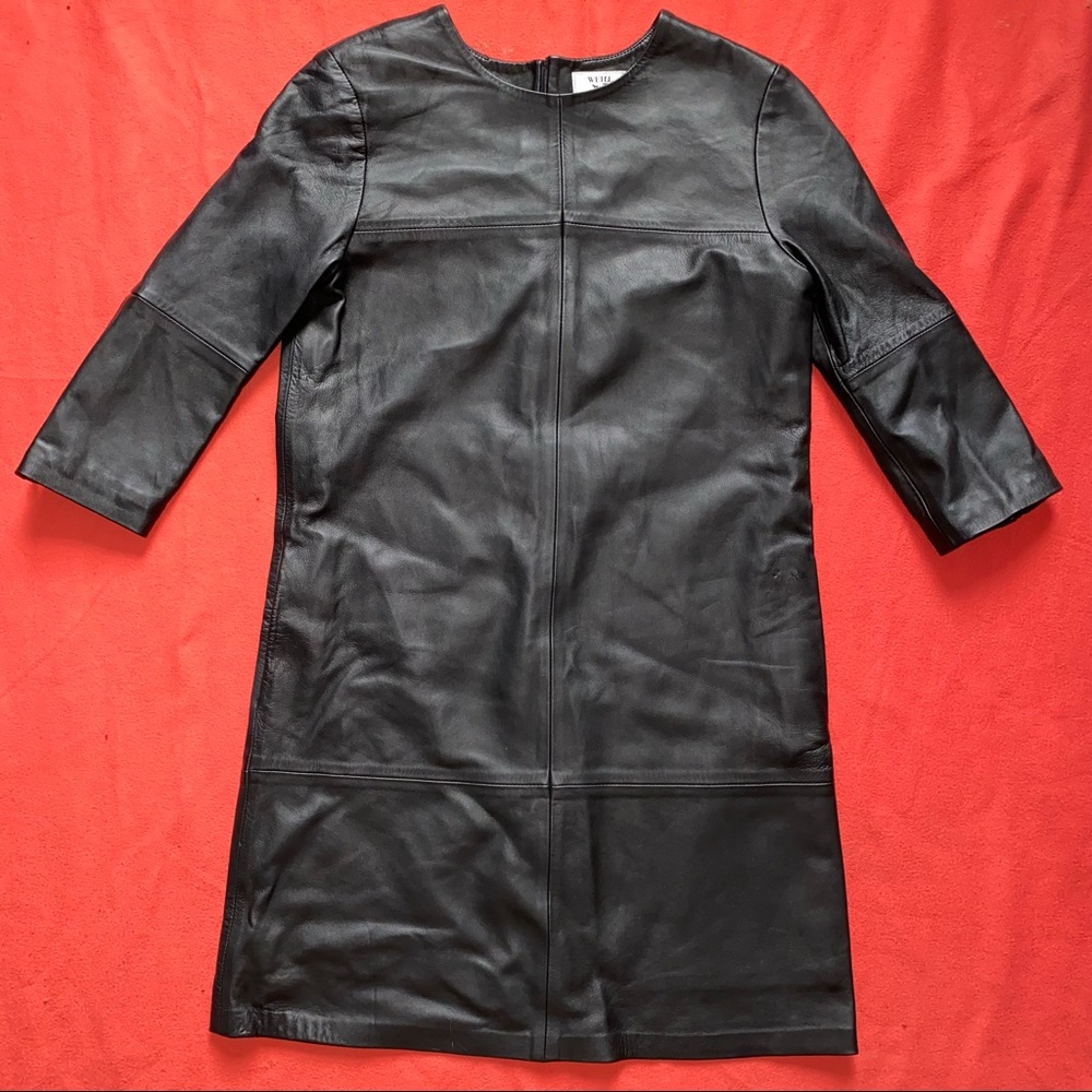 Weill Paris lamb leather dramatic dress